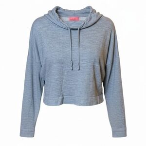 Sugar High Gray Cropped Hoodie XL Juniors Lightweight Drawstring Pullover Sweats